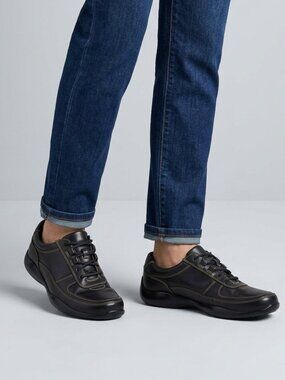 Rockport ProWalker Black Leather Lace Up Shoes
